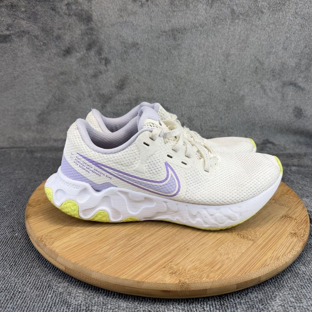 Nike Renew Shoes Womens Size 7.5 White Purple Running Sneakers CU3508-100